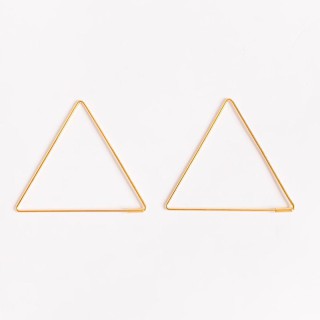 Oorbel Gerbera driehoek goudverguld of zilver