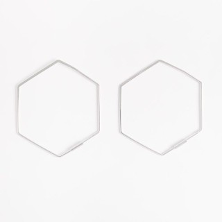 Earring Gerbera honeycomb gold plated or silver