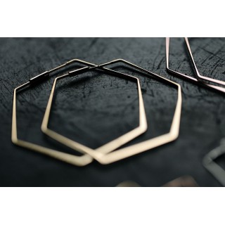 Earring Gerbera honeycomb silver or gold plated