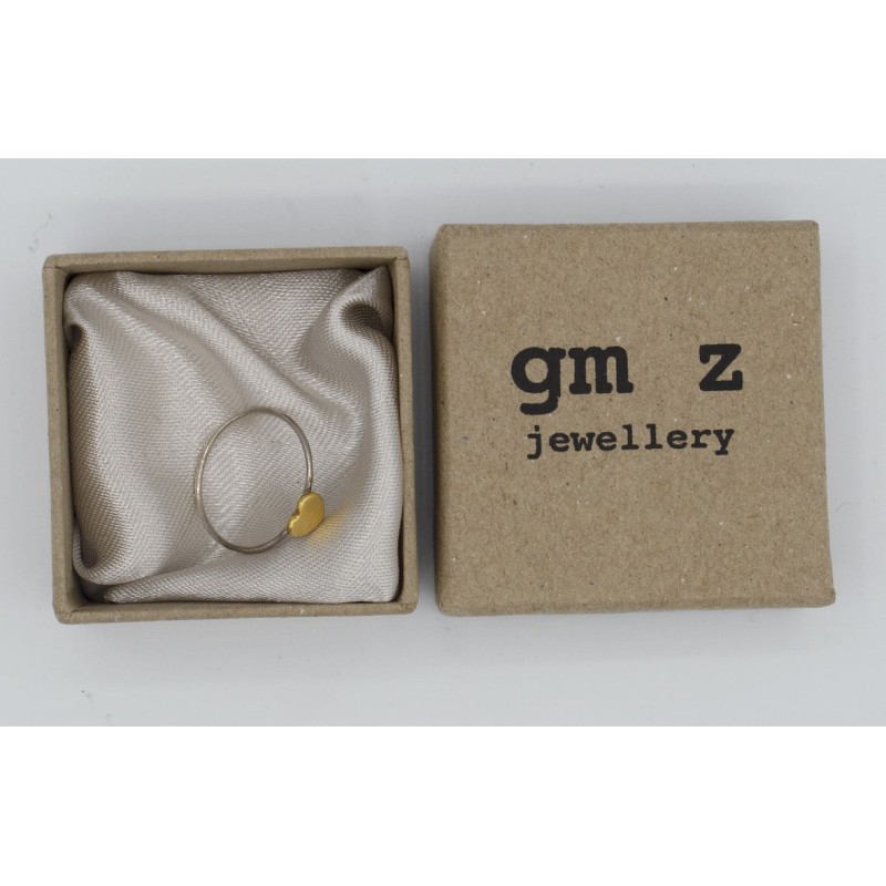 Ring Joe hart zilver en goudverguld