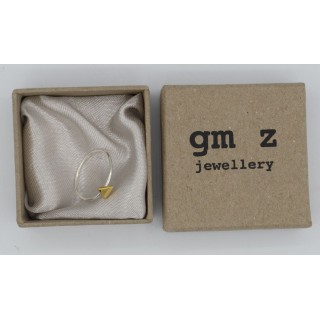 Ring Joe driehoek zilver en goudvergul