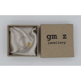 Ring Joe square silver and gold plated