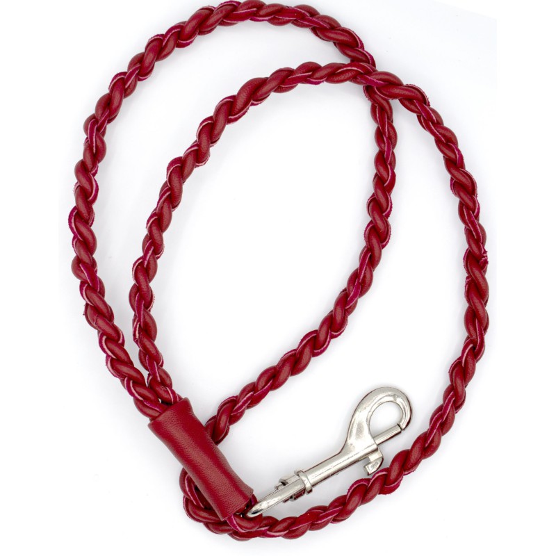 Leather hand braided keychain Lisa long