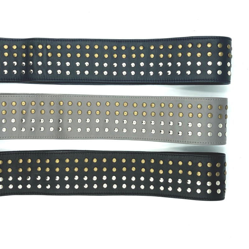 Leren riem Noah met studs Leren riem Noah met studs