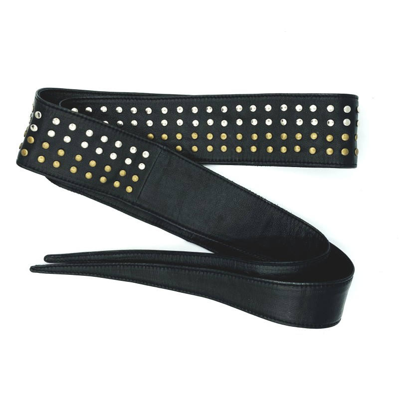 Leren riem Noah met studs Leren riem Noah met studs