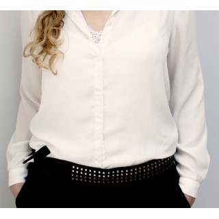 Leather belt Noah with studs Leather belt Noah with studs