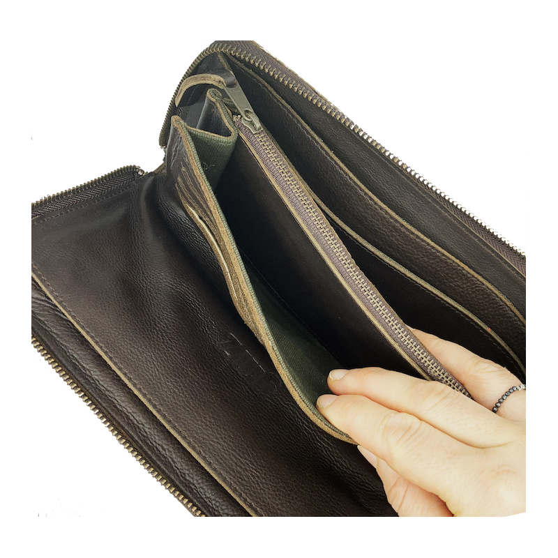 Leren reisportemonnee Big Gran Leren reisportemonnee Big Gran