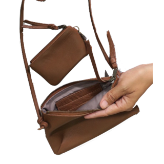 Small leather bag Lucky