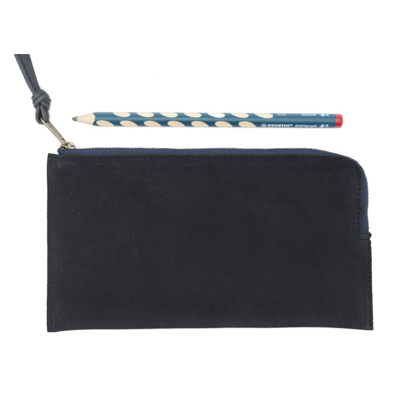 Suède portemonnee/etui Dean M