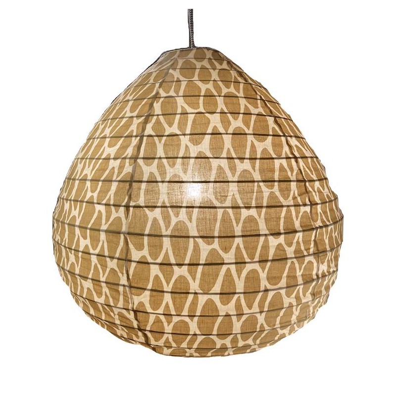 De katoenen lampenkap Leo geel M De katoenen lampenkap Leo geel M