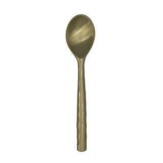 Matte brass fork and spoon