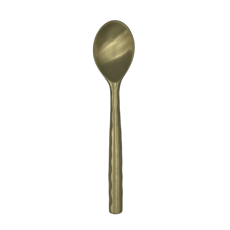 Matte brass fork and spoon