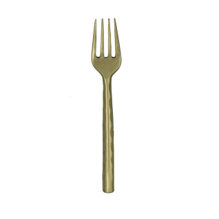 Matte brass fork and spoon