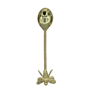 Brass fork and spoon with bee handle Brass fork and spoon with bee handle