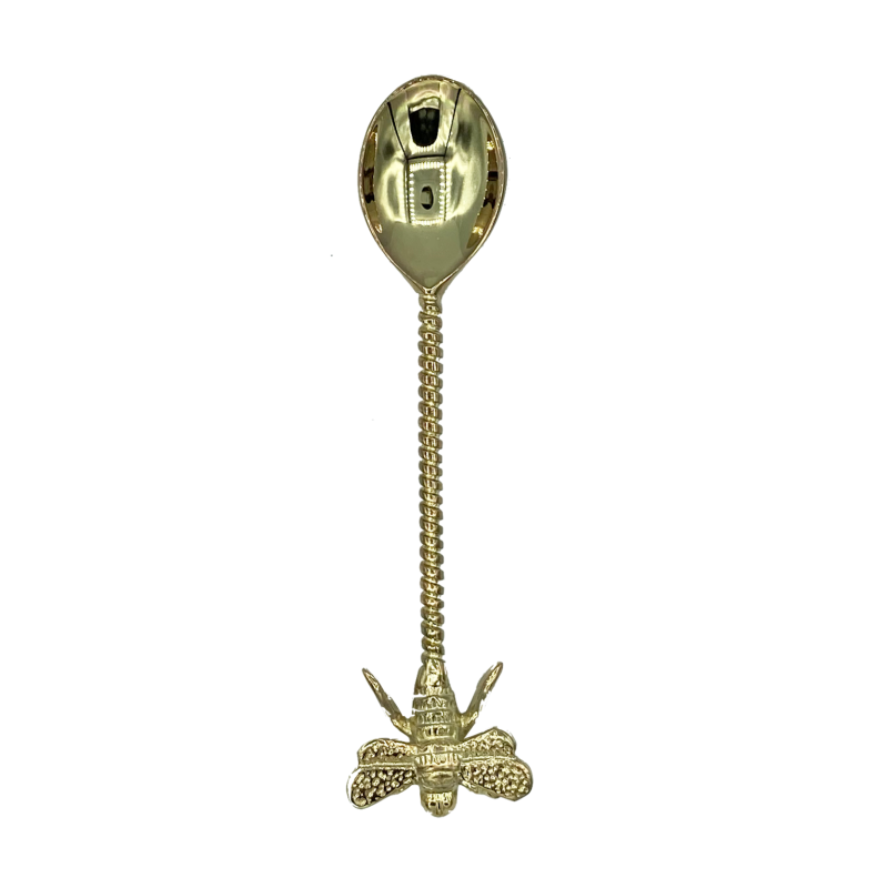 Brass fork and spoon with bee handle Brass fork and spoon with bee handle