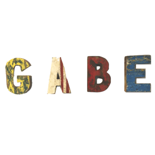 Wooden letter A made out of old fishing boat Wooden letter A made out of old fishing boat