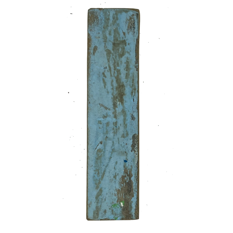 Wooden letter I made out of old fishing boats