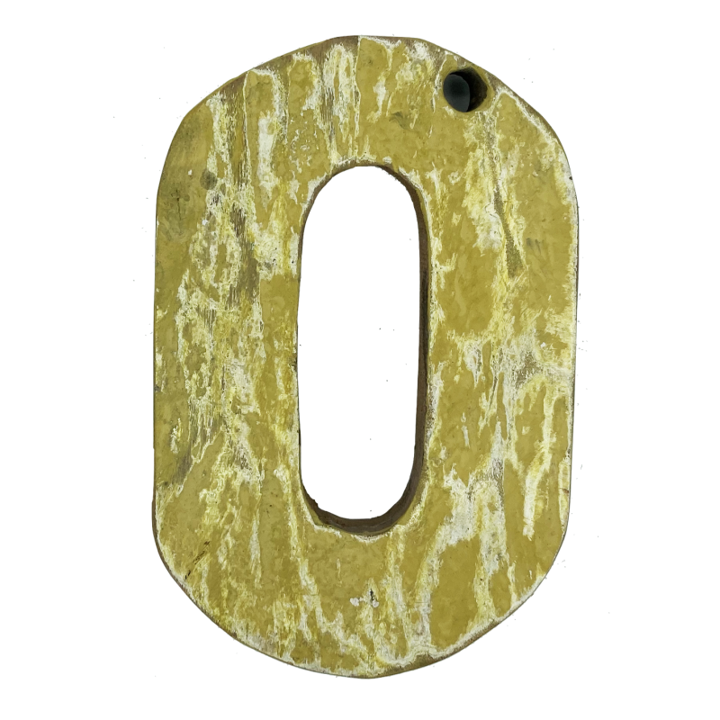 Wooden letter O made out of old fishing boats Wooden letter O made out of old fishing boats