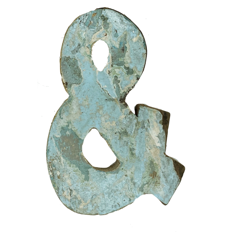 Wooden & sign made out of old fishing boats