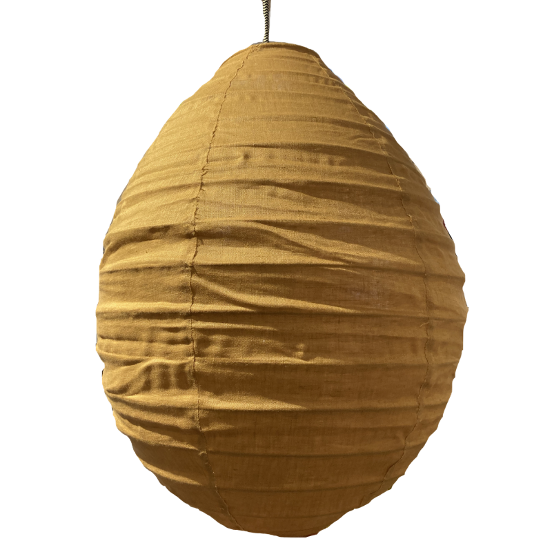 The linen lampshade Liv caramel S