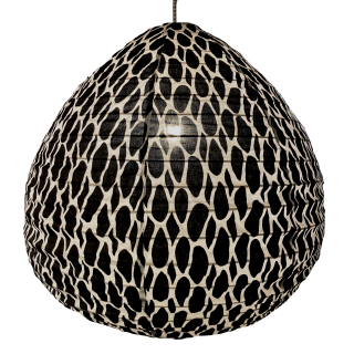 De katoenen lampenkap Leo zwart L