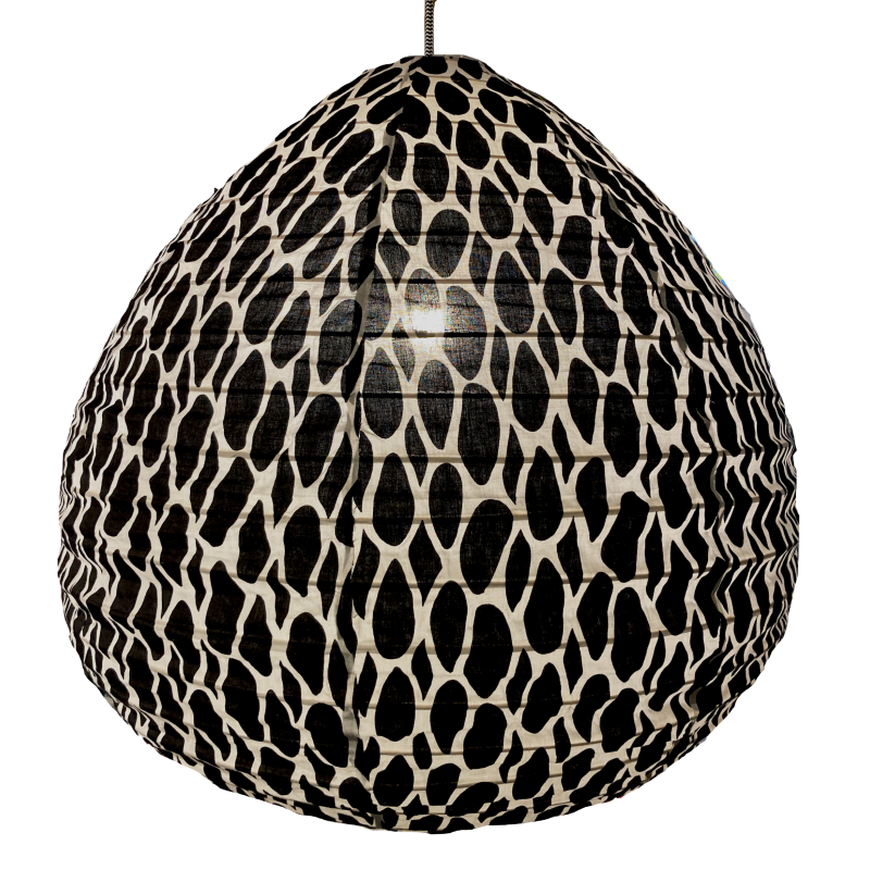 The cotton lampshade Leo black L