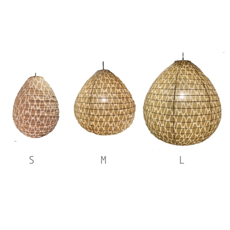 The cotton lampshade Leo yellow S