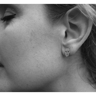 Rhodium oorbellen Jesse