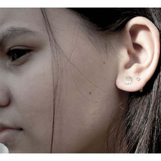 Rhodium oorbellen Nadia