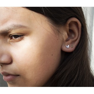 Rhodium oorbellen Maria