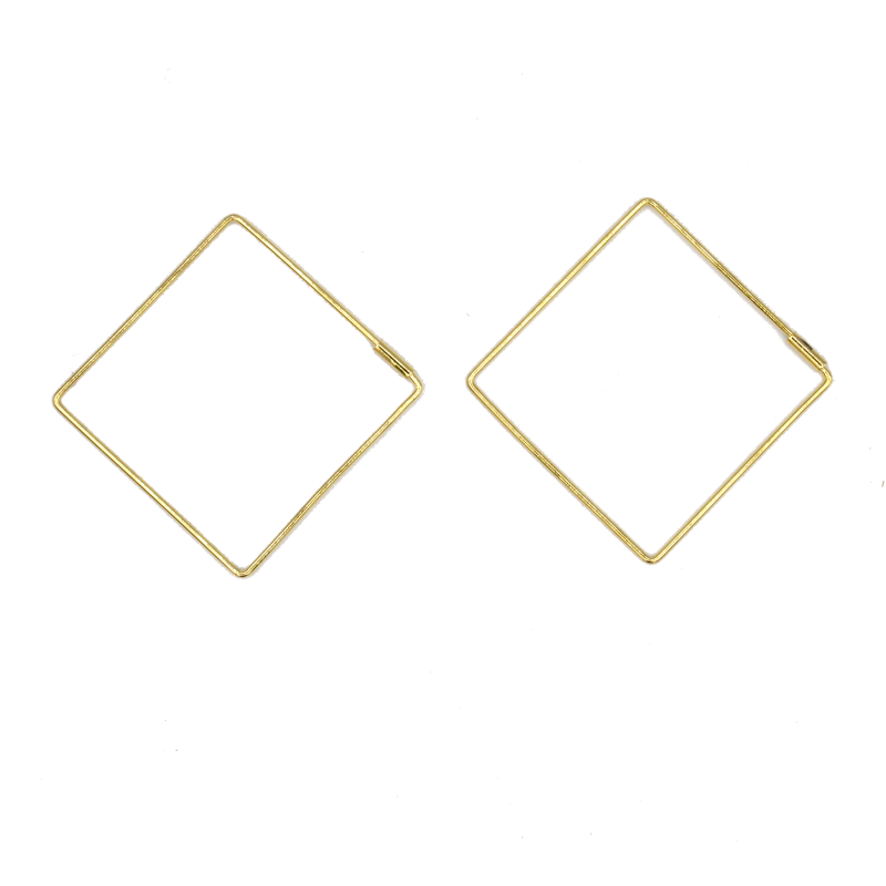 The gold plated earrings Sibyl