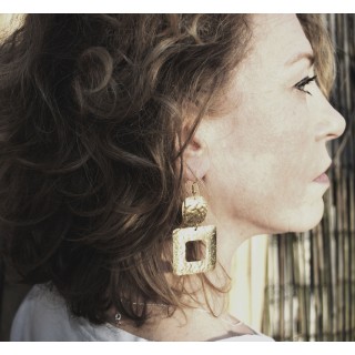 Brass earrings Laura