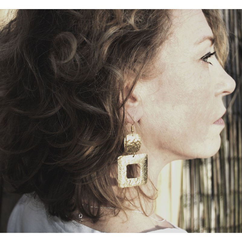 Brass earrings Laura