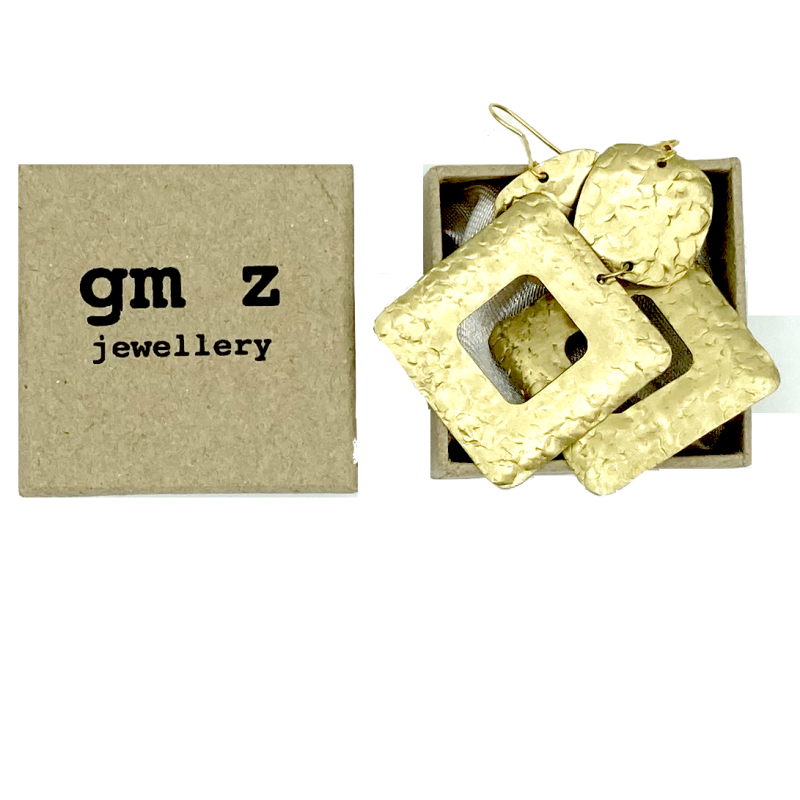 Brass earrings Laura