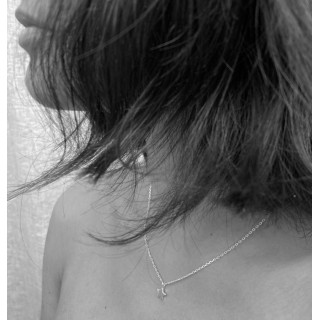 Rhodium  ketting Sterre
