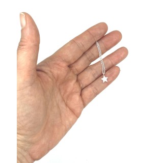 Rhodium  ketting Sterre