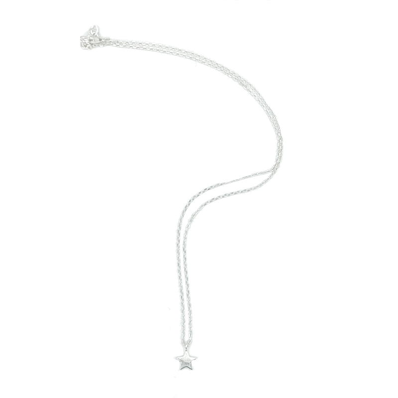 Rhodium  ketting Sterre