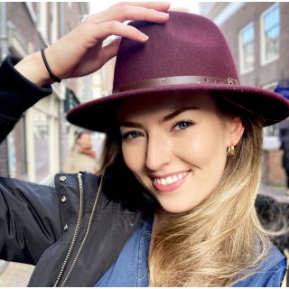 Bordeaux 100% woolen hat Bonnie