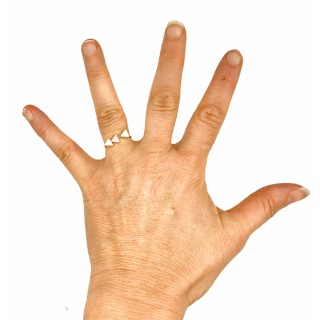 Goud vergulde ring Trix rose