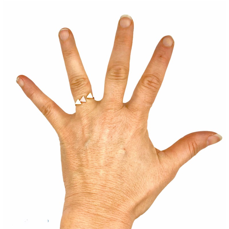 Gold plated ring Trix pink