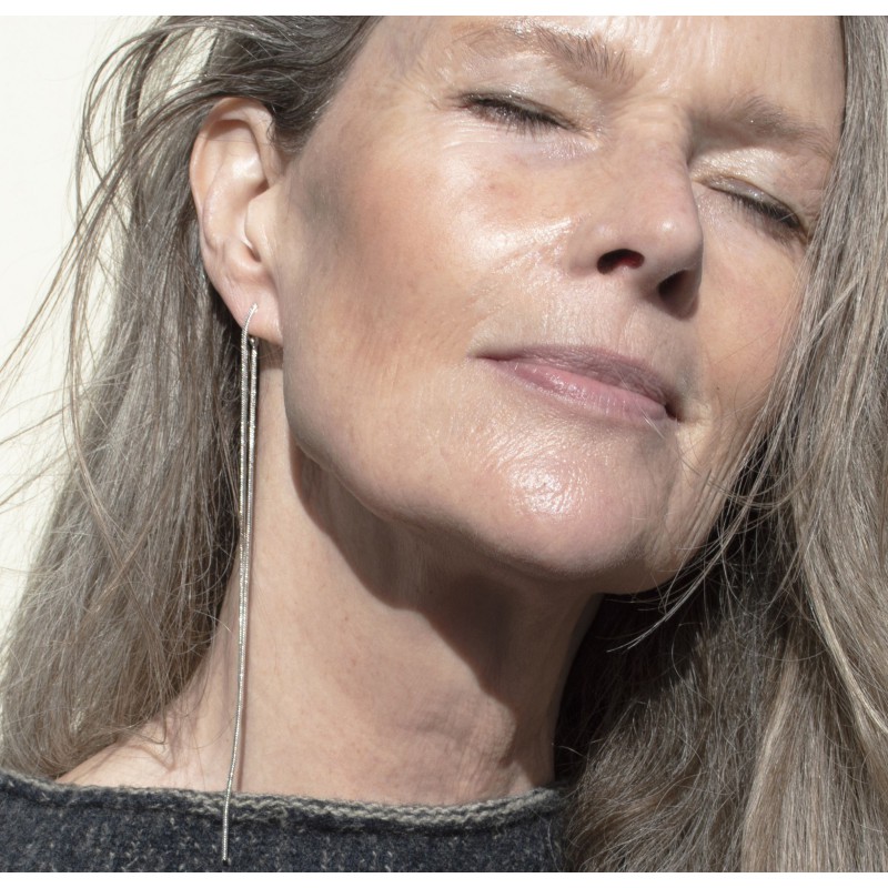Silver earrings Bente