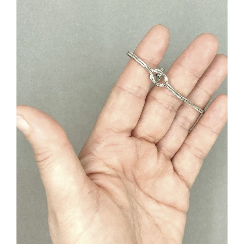 Rhodium armband Kristo