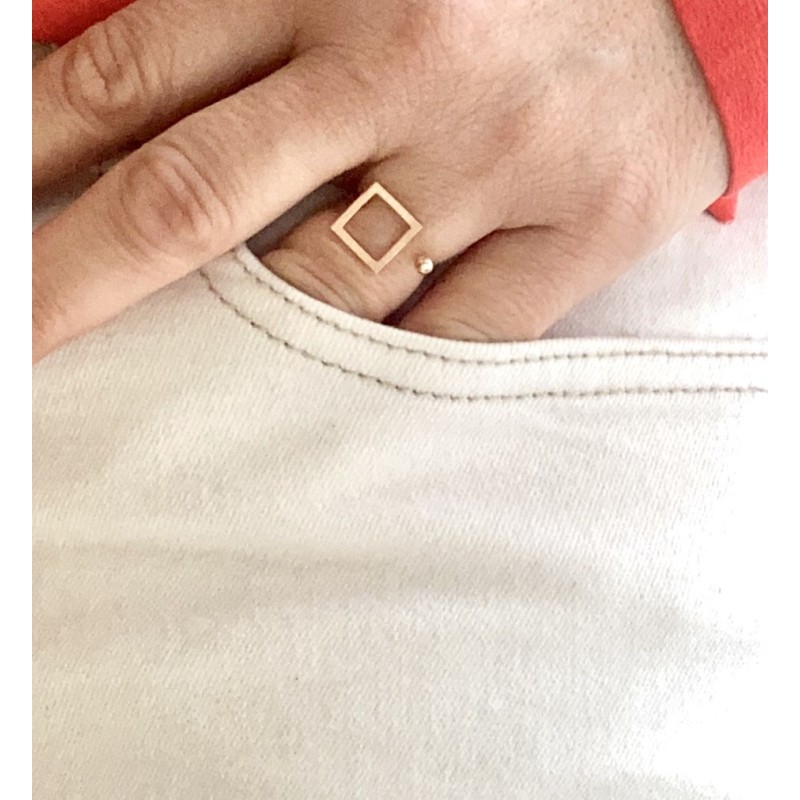 Rosé plated ring Els