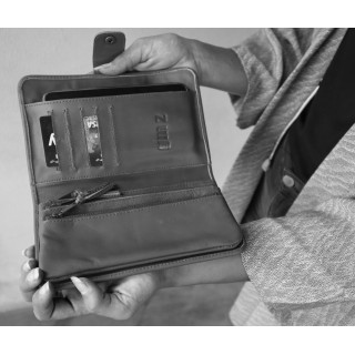 Leather phone wallet Zaza Leather phone wallet Zaza