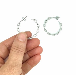 Rodium earrings Kris