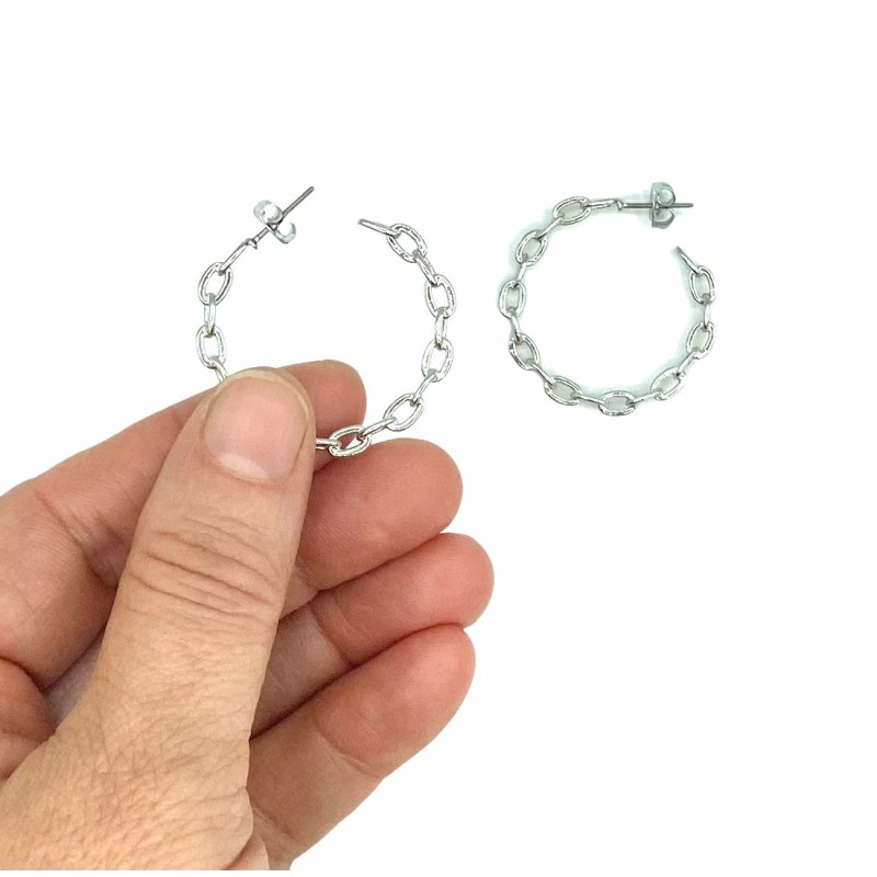 Rodium earrings Kris