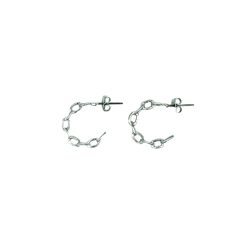 Rhodium earrings Risa