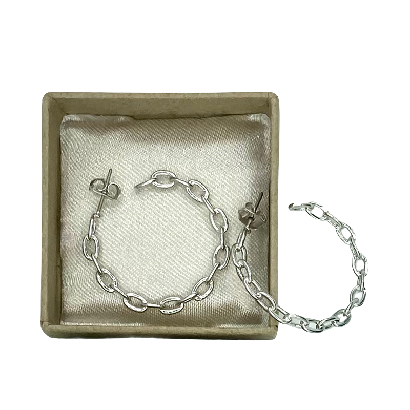 Rhodium oorbellen Kris