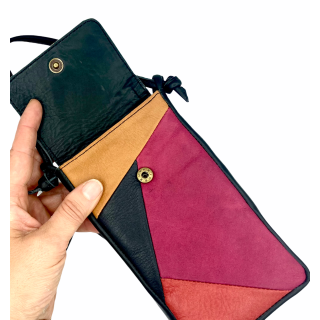 Leren iPhone tas Nigela patchwork voor de iPhone of Samsung Galaxy Leren iPhone tas Nigela patchwork voor de iPhone of Samsung Galaxy