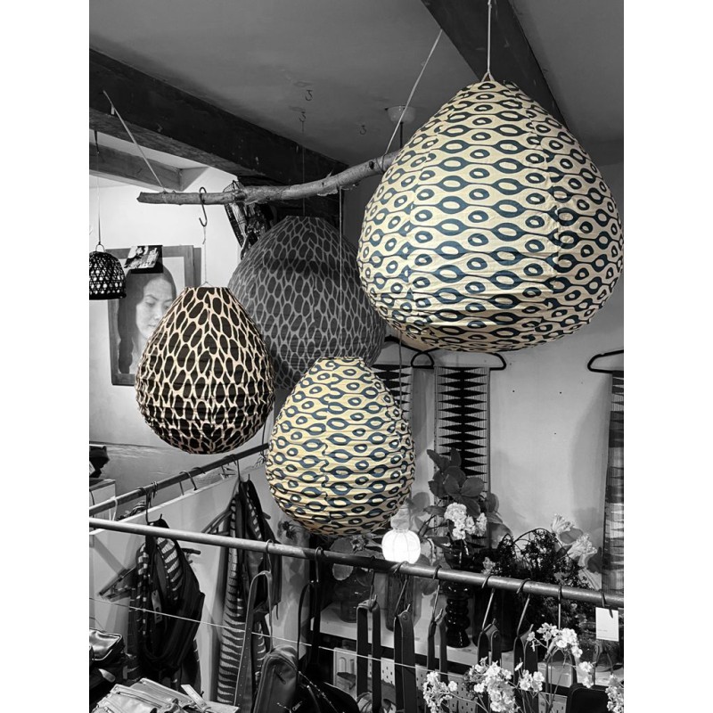 The Leo cotton lampshade black L The Leo cotton lampshade black L